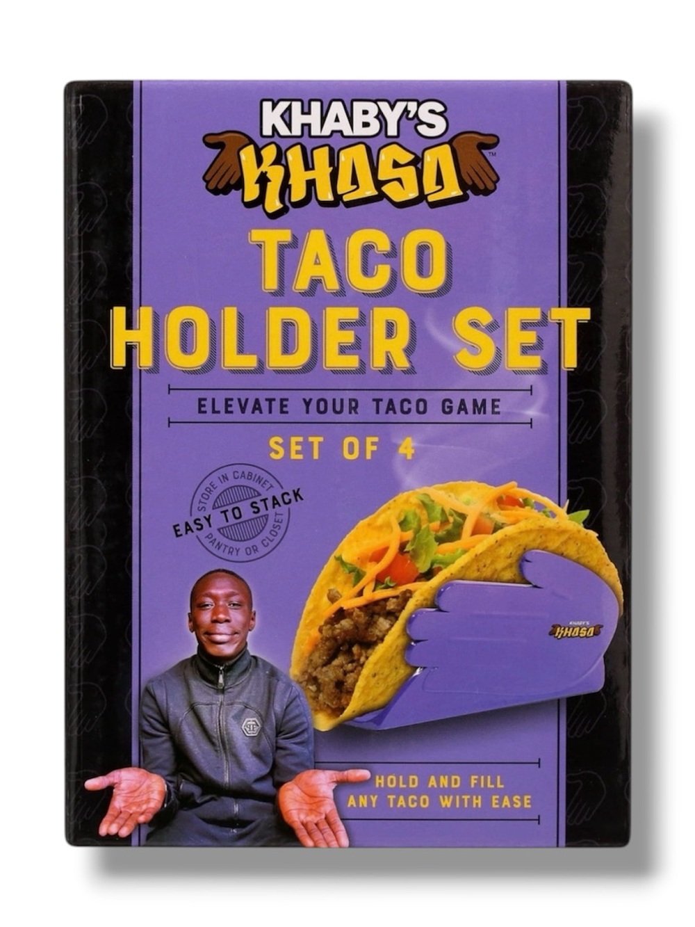 4-Pack Khaby's Khasa Taco Holder Set by Khaby Lame - NWT